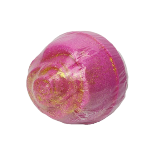 фото DUSHA Бомбочка для ванны "Богиня бомбочка" розовая с ароматом Escada Taj Sunset и шиммером, 185г