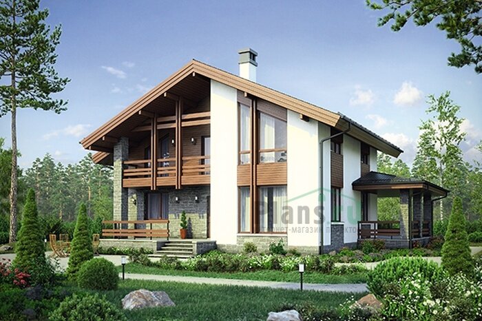 Проект дома Plans-56-58 (267 кв.м, газобетон) - фотография № 1