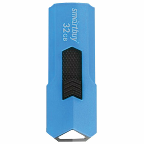 Флеш-диск 32 GB SMARTBUY Stream USB 2.0, комплект 3 шт., синий, SB32GBST-B