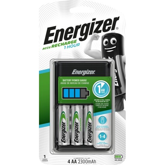 Зарядное устройство Energizer 1 Hour Charger + 4AA 2300 mAh