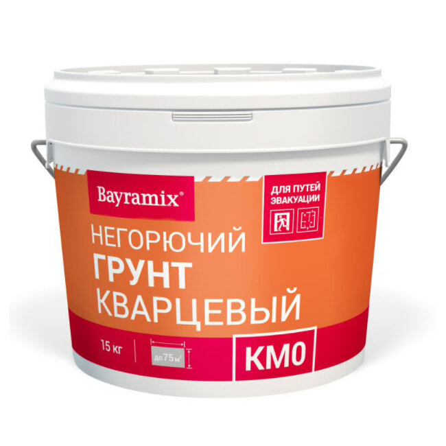 фото Грунт укрывающий кварцевый негорючий Bayramix КМ0 12 л
