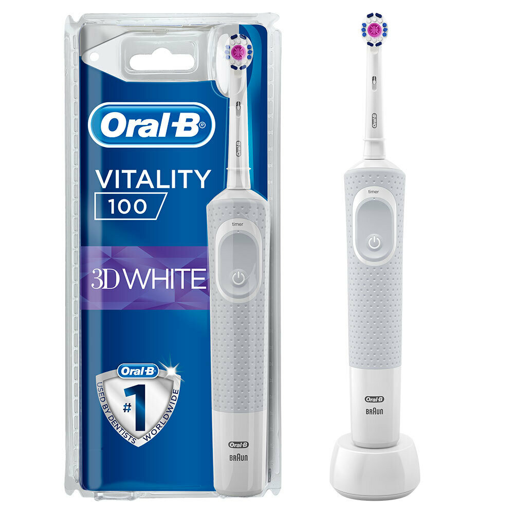 Электрическая зубная щетка Oral-B Vitality 100 3D White Белая