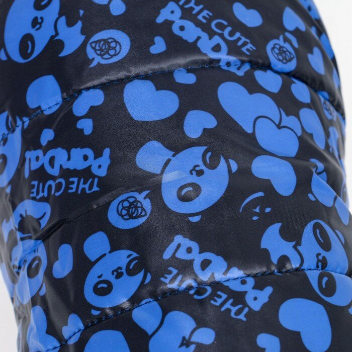 Курточка для собак "Пятнашки", размер 3 (ДС 28,ОШ 30, ОГ 42 см), синяя - фотография № 4