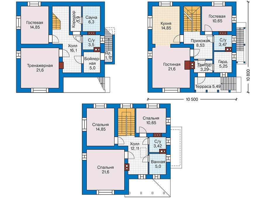 Проект дома Plans-63-20 (207 кв.м, газобетон) - фотография № 3