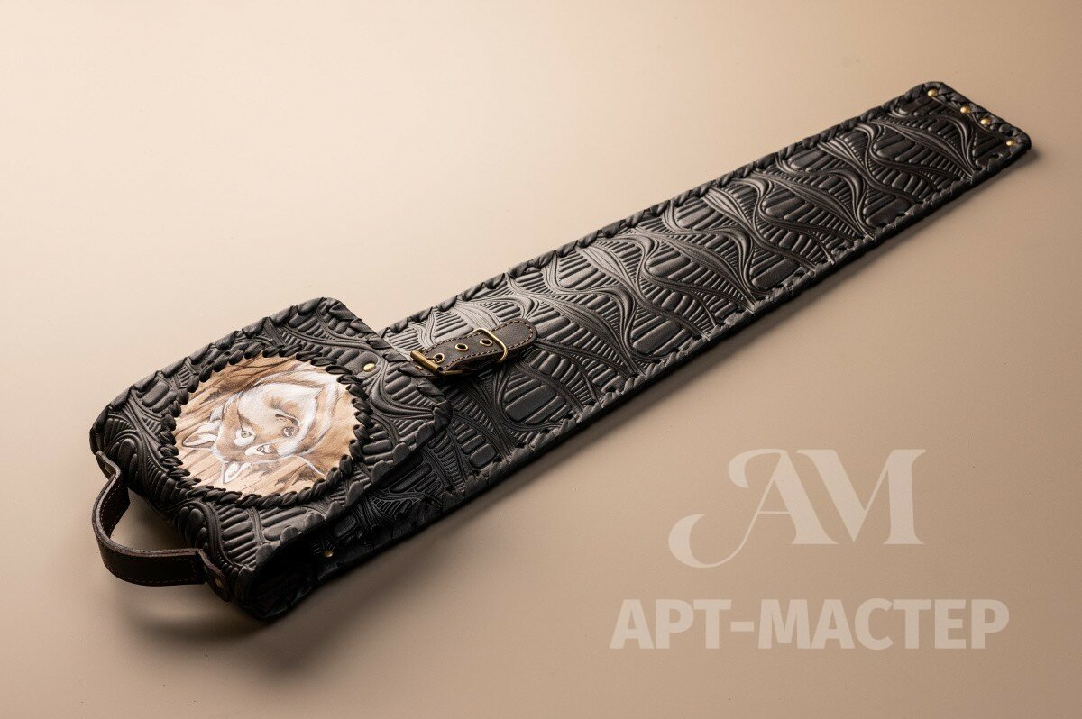 Art Master Шампуры Art Master Чехол широкий тисненный + вилка + нож - фотография № 5