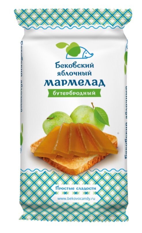 Мармелад бутербродный яблочный, бековский, 3 шт, 810 гр - фотография № 2