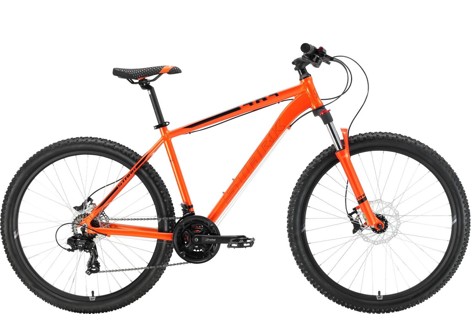 Горный велосипед Stark Hunter 27.2 HD, год 2022, ростовка 16, цвет Оранжевый-Черный