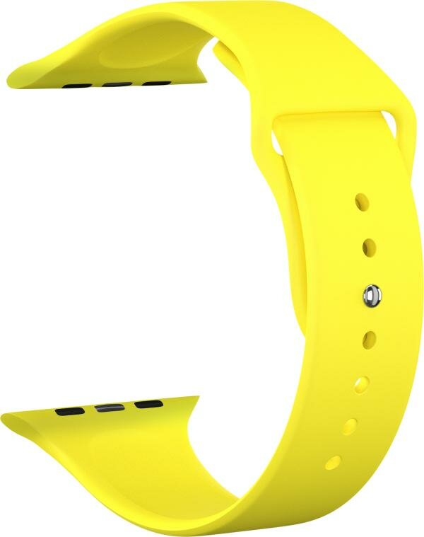 Ремешок силиконовый GSMIN Sport Band для Apple Watch Series 3 42/44 (Желтый)