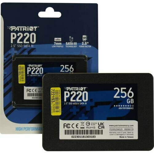 Твердотельный накопитель Patriot Memory P220 256 ГБ SATA P220S256G25