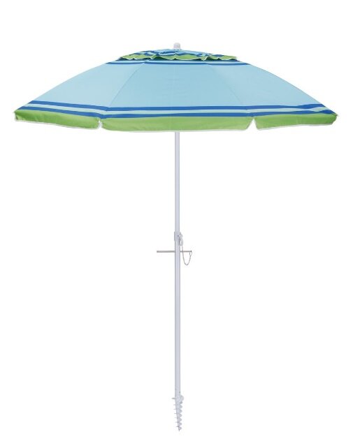 Пляжный зонт 22м плащевка (голубой/салатовый/синий/принт 