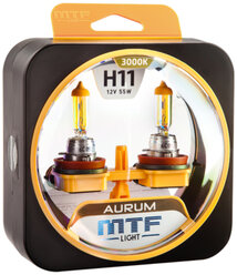 Галогеновые лампы MTF Aurum 3000К H11 2 шт