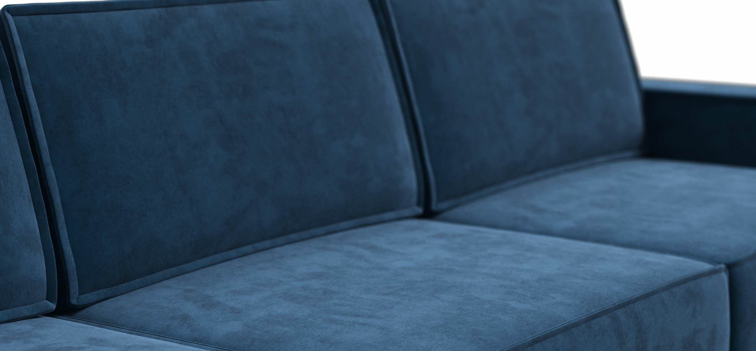 Диван-кровать Оскар MAX с ящиком для хранения, еврокнижка, велюр Monolit синий, 340х115х87 см - фотография № 8