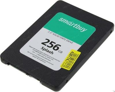 Накопитель SSD SmartBuy Splash SBSSD-256GT-MX902-25S3, 256Гб, SATA-III, 2,5", 3D TLC Smartbuy 51000 .