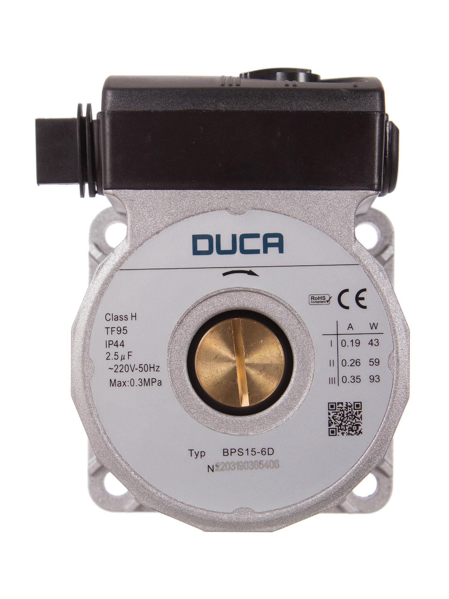 Двигатель циркуляционного насоса Duca BPS-W15-6, 93W (взаимозаменяем с Wilo KSL 15-6 3C)