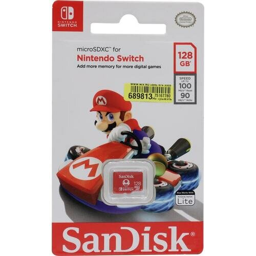 SD карта Sandisk Nintendo Switch SDSQXAO-128G-GN3ZN