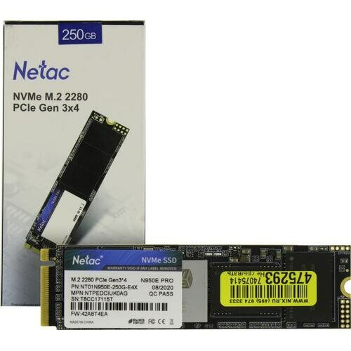 SSD Netac N950E Pro NT01N950E-250G-E4X