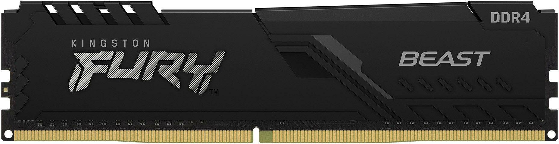 Оперативная память для компьютера Kingston FURY Beast Black DIMM 16Gb DDR4 3200 MHz KF432C16BB1/16