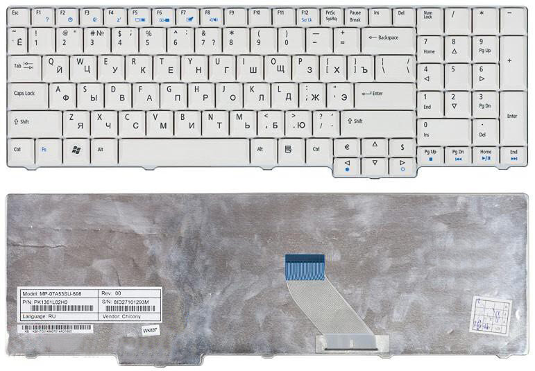 Клавиатура для ноутбука Acer KB.INT00.149 русская, белая
