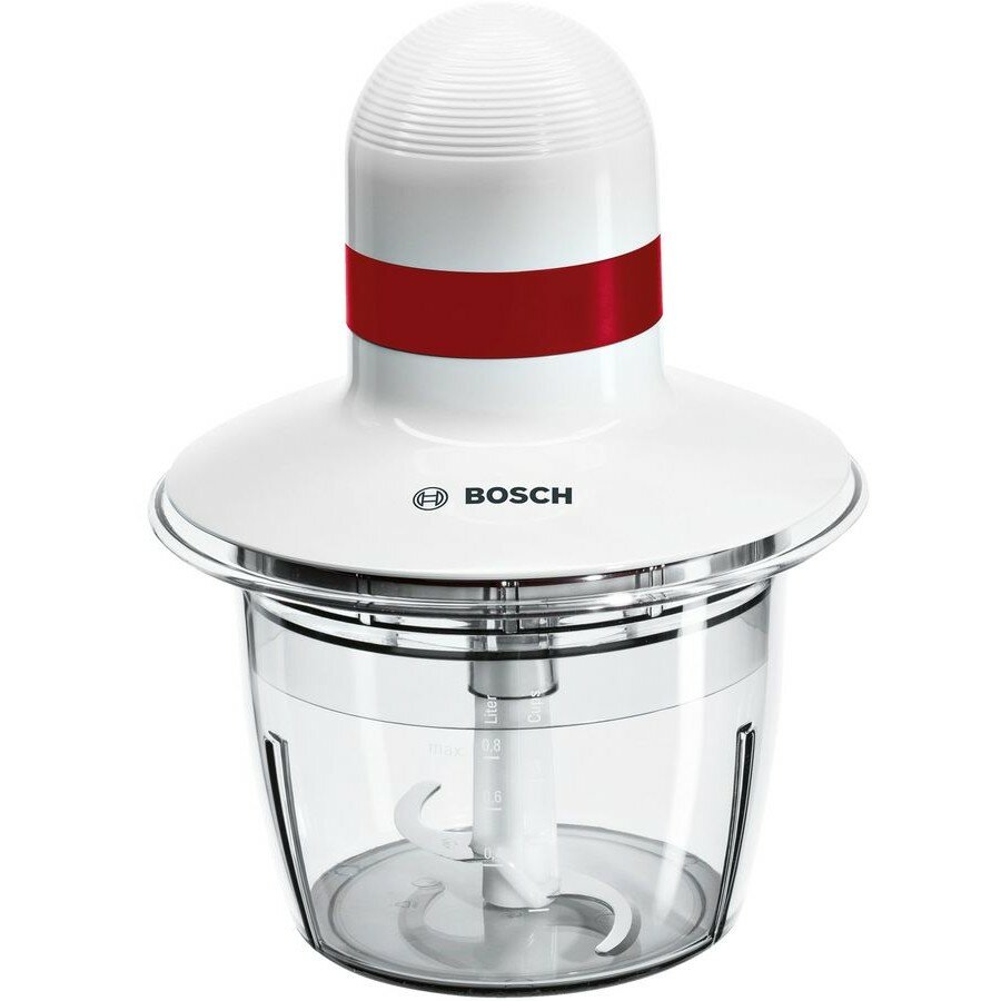 Bosch MMRP1000 Измельчитель электрический 0.8л. 400Вт белый красный