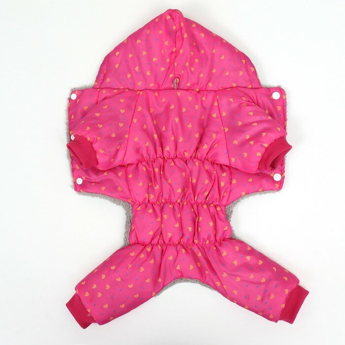 Комбинезон "нежный путь" на меховом подкладе, размер 2XL (ДС 45, ОШ 45, ОГ 55 см), розовый - фотография № 10