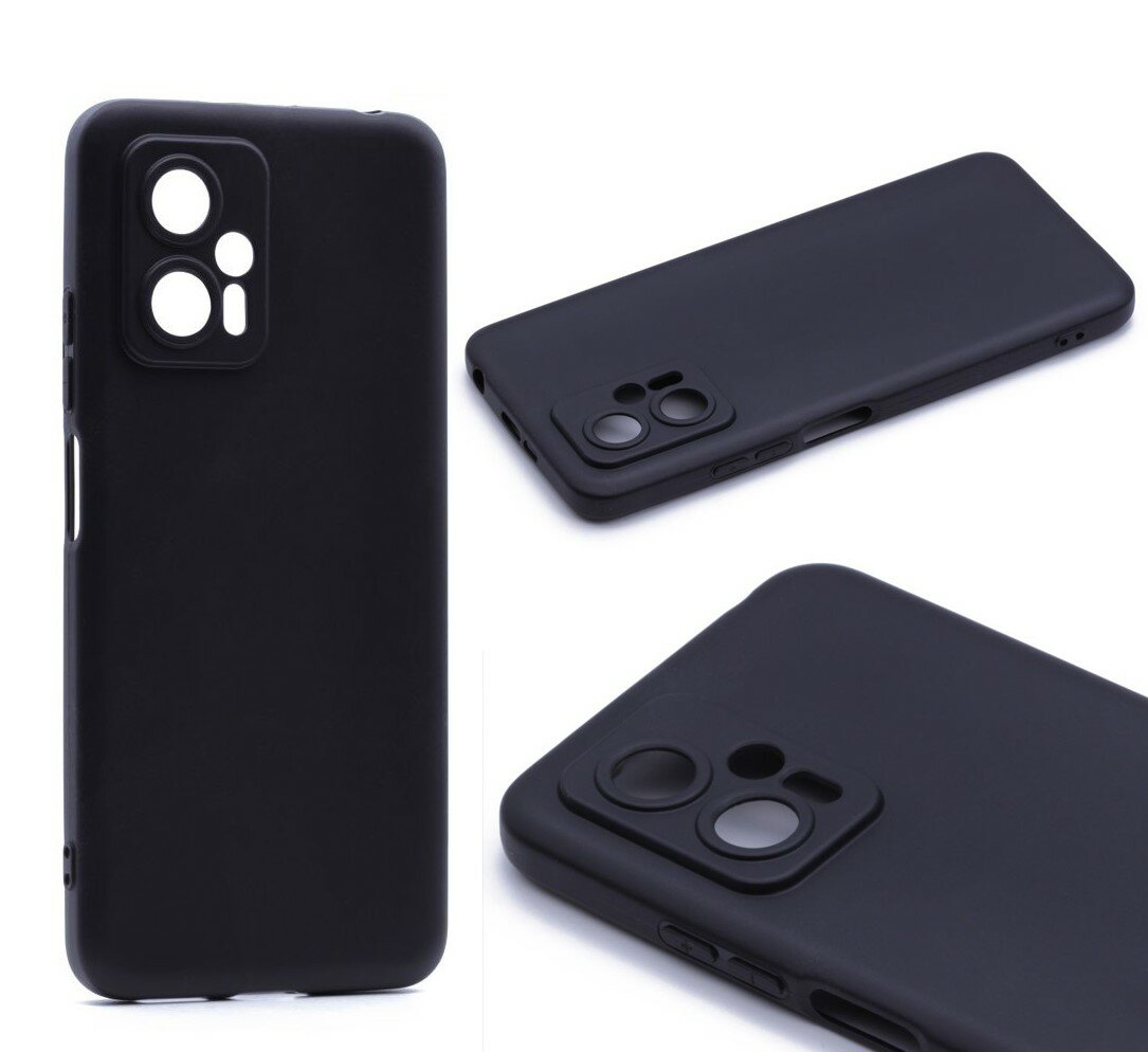 Силиконовый чехол TPU Case матовый для Xiaomi Poco X4 GT черный