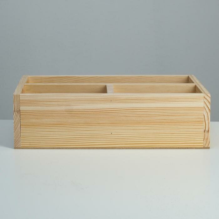 Ящик деревянный 34.5×20.5×10 см подарочный комодик, натуральный - фотография № 2