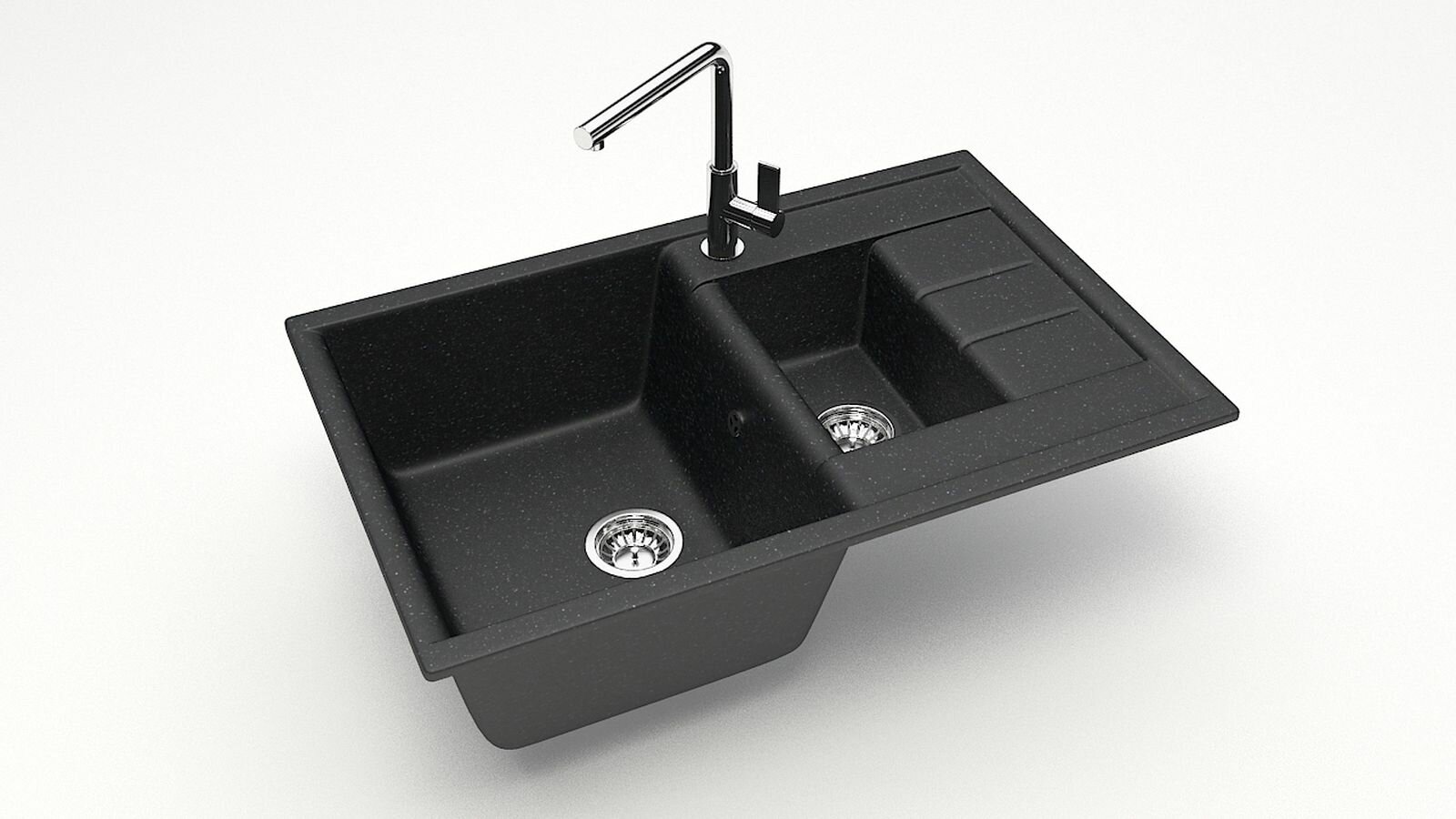 Мойка кухонная ZETT lab. T210Q004 черная