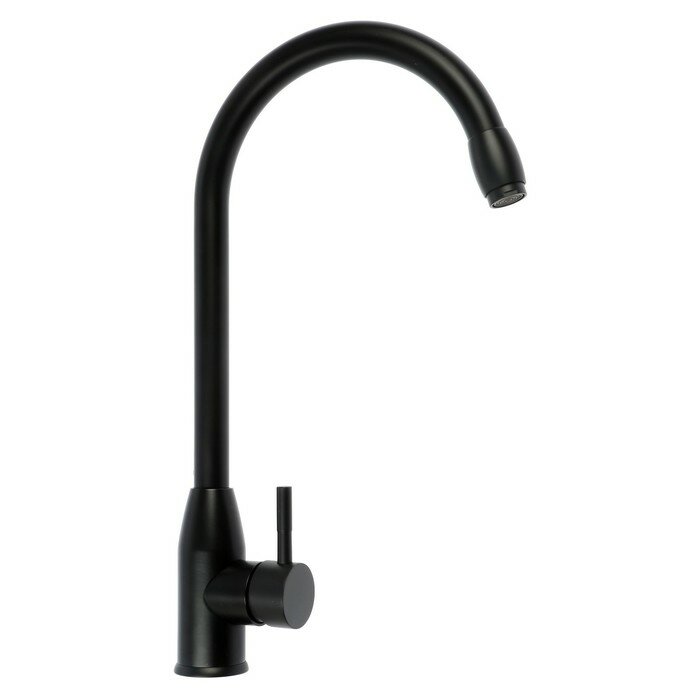 Смеситель для кухни "амур" BY2021-А ВК, однорычажный, высокий илзив, черный