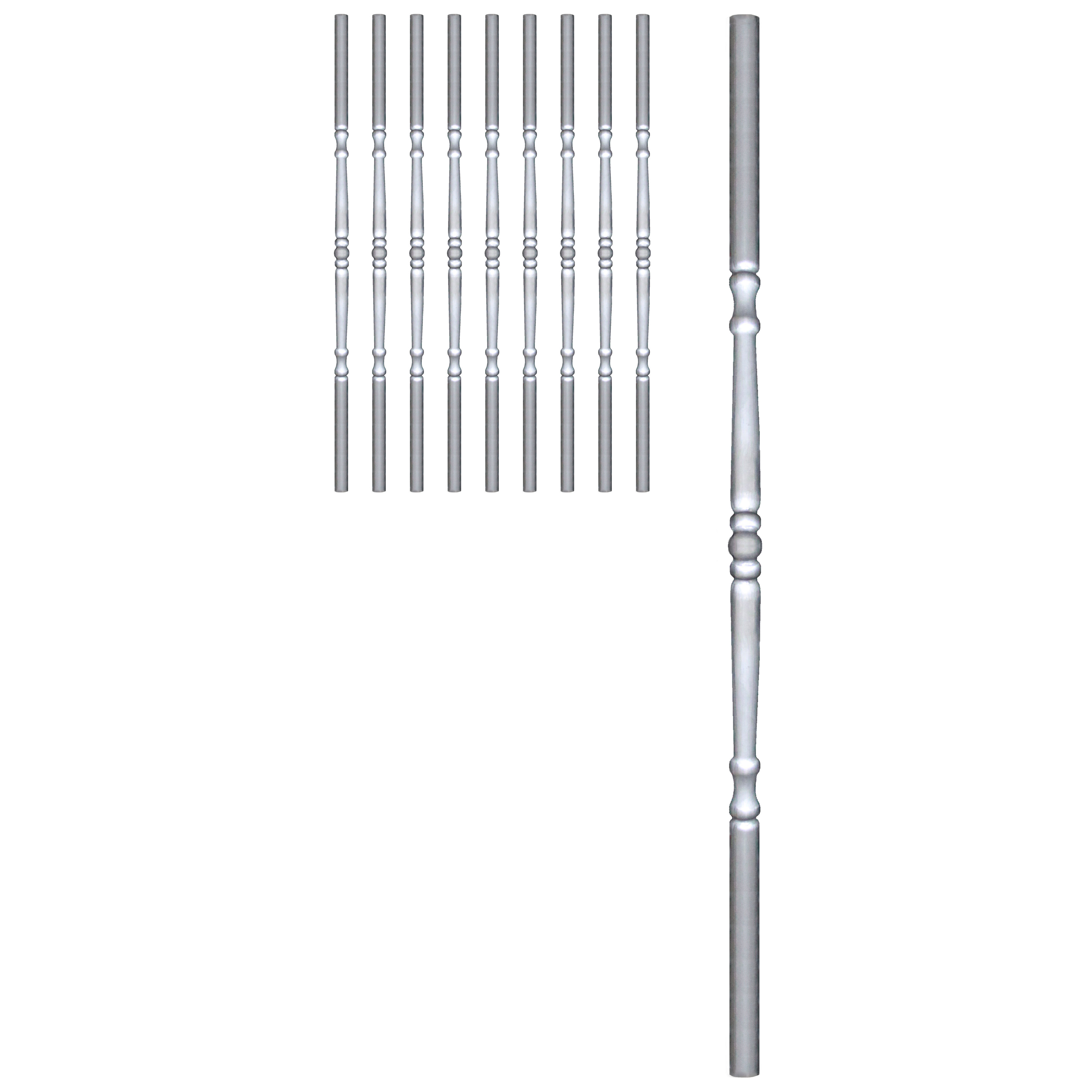 фото Набор балясин кованых металлических Royal Kovka, 9 шт., диаметр 25 мм, круглые окончания диаметром 25 мм, арт. 25.2 КР 9