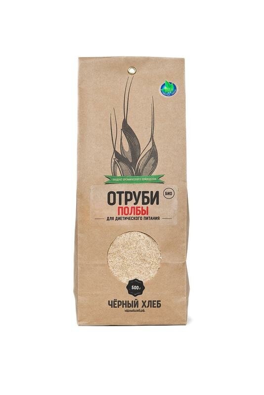 Отруби полбяные органические "Черный Хлеб", 500 г