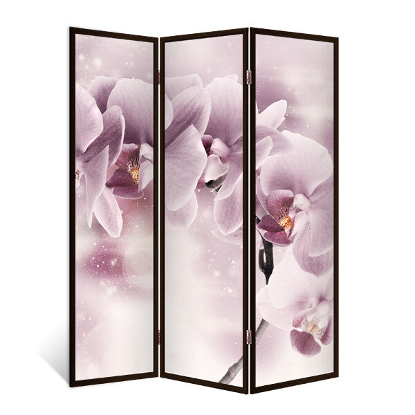Ширма перегородка Орхидея розовая 3 створки венге 176х140 см
