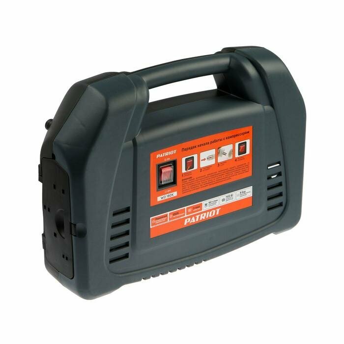 фото Компрессор Patriot WO 180K, поршневой, безмасляный, 1100 Вт, 180 л/мин, 8 бар, 1/4"