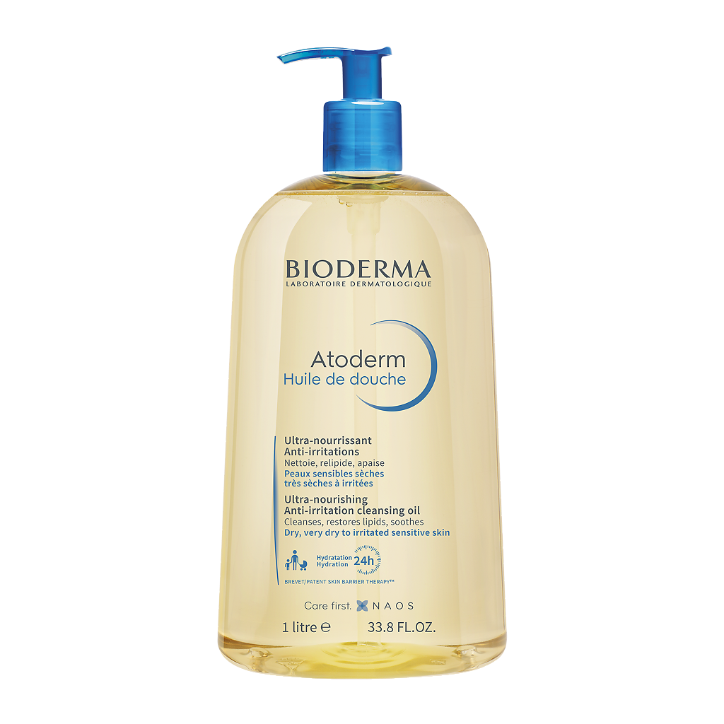 Bioderma Atoderm Ультрапитательное восстанавливающее масло для душа для сухой чувствительной и атопичной кожи лица и тела, 1000 мл 1 шт