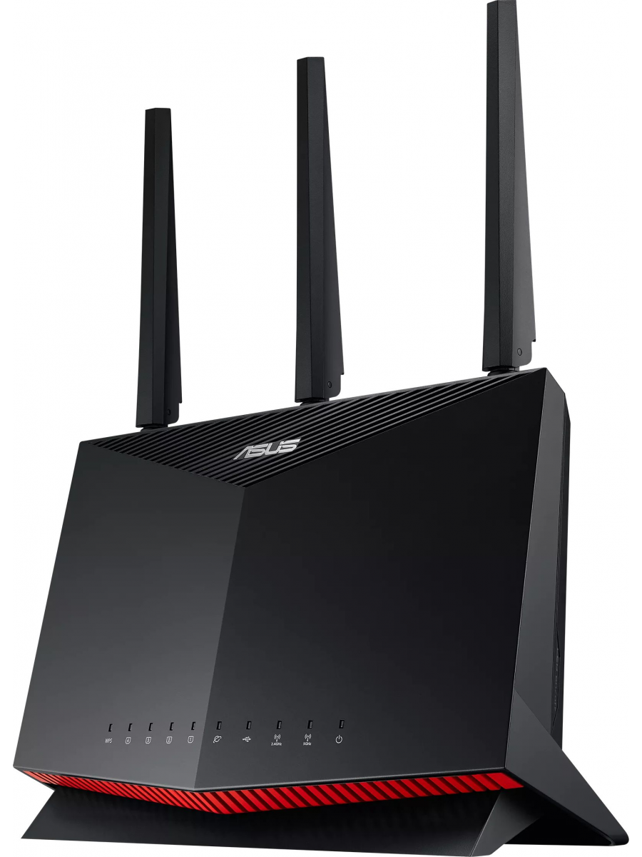 Роутер RT-AX86S //802.11 a/b/g/n/ac/ax, до 861 + 4804Mbps, 2,4 + 5 gGz, 3 antenna, USB, GBT+2,5GBT LAN ; 90IG05F0-MU2A00