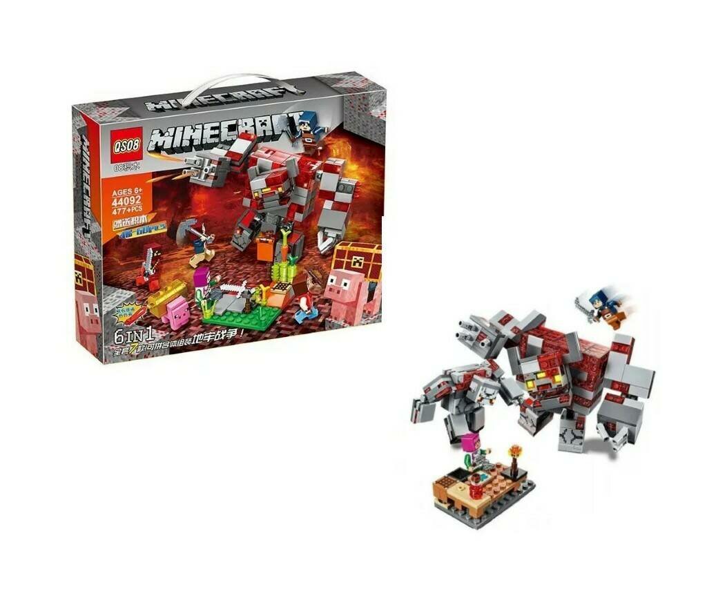 фото Конструктор QS08 "Битва за красную пыль" Minecraft 477 деталей / Конструктор Майнкрафт "Битва за красную Пыль" 477 деталей