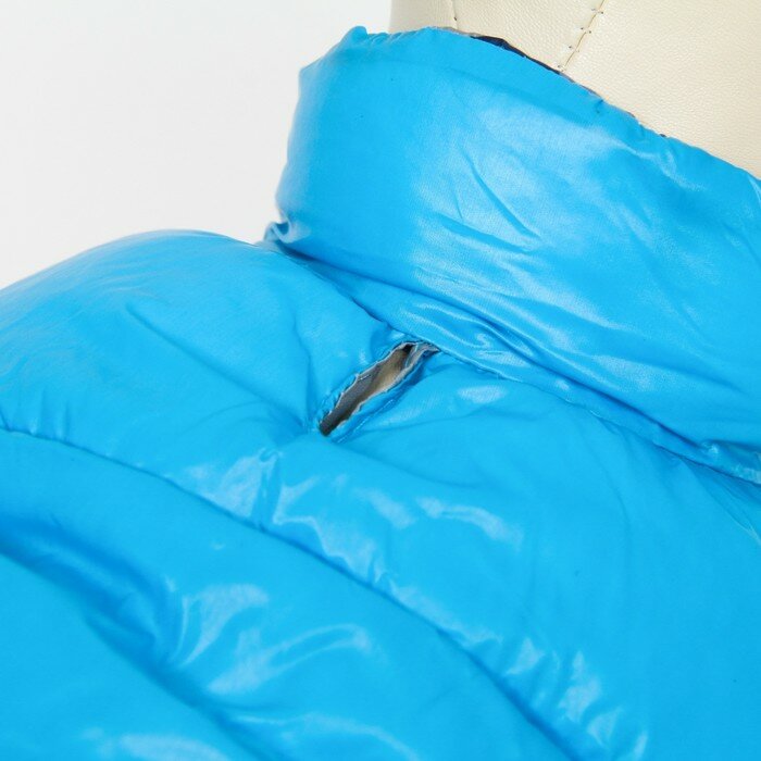 Куртка для собак двухсторонняя с принтом, размер 16 (ДС 36 см, ОГ 46 см, ОШ 35 см), голубая - фотография № 6