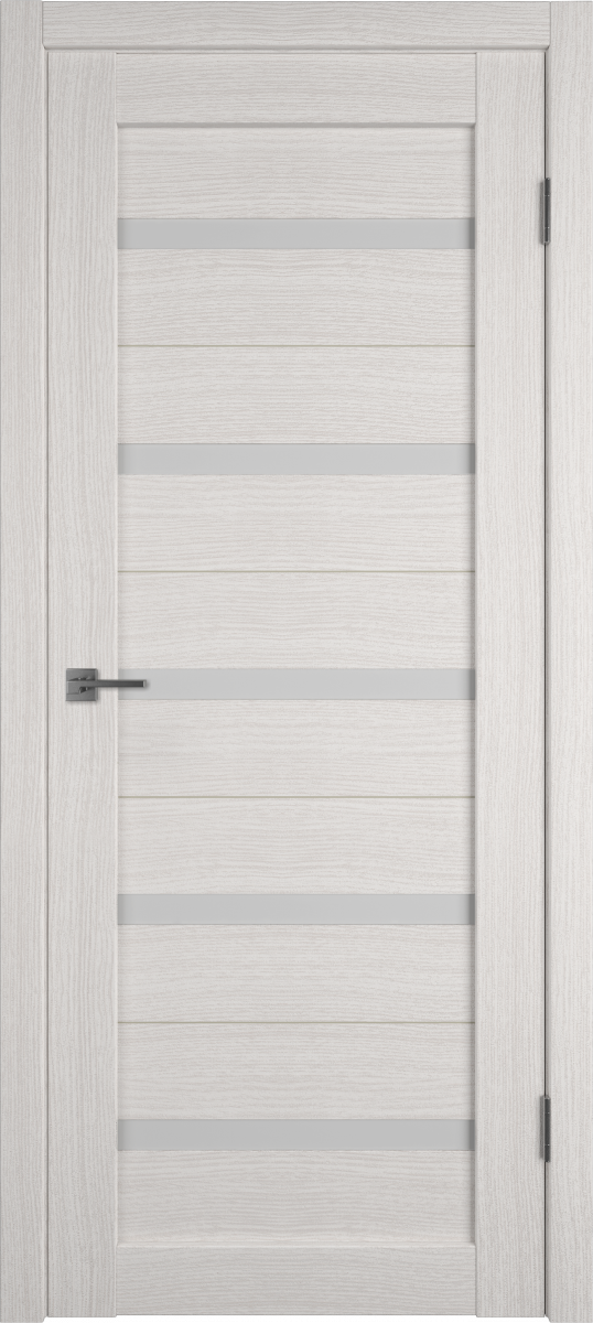 Межкомнатная дверь Атум Х7 беленый дуб 800х2000 мм матовое стекло (комплект) - фотография № 3