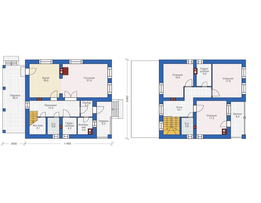 Проект дома Plans-72-72 (155 кв.м, кирпич) - фотография № 2