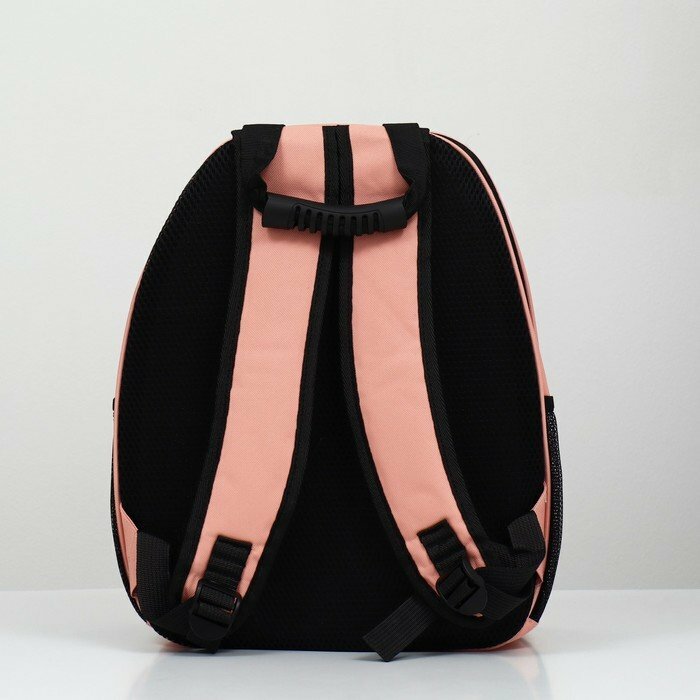 Рюкзак для переноски животных с окном для обзора, розовый - фотография № 4