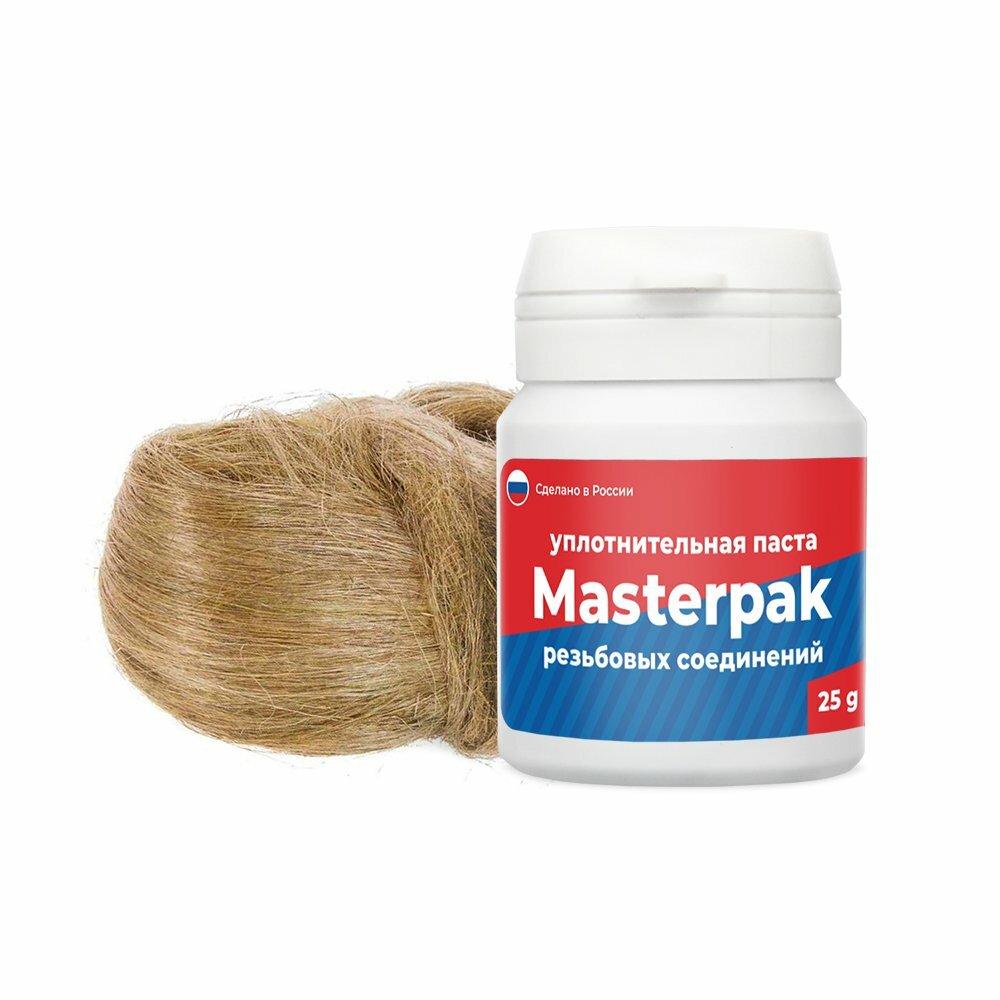 Комплект для герметизации Masterpak паста уплотнительная 25 г + лен