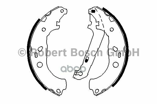 0 986 487 696_=03.0137-0467.2=Fsb687 [1347420] !Колодки Барабанные Ford Focus All 04> Bosch арт. 0986487696