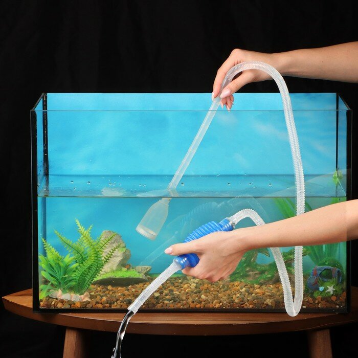Сифон для аквариума "Пижон", с фильтрующей сеткой, 1,4 м - фотография № 1