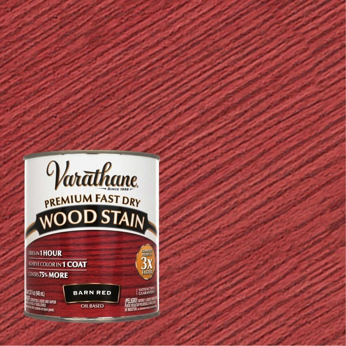 Быстросохнущая морилка на масляной основе Varathane Fast Dry Wood Stain 946 мл Рубиновый 307414