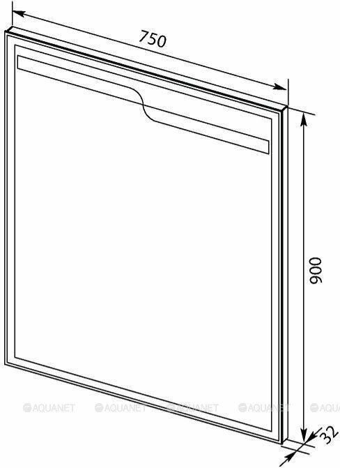 Зеркало AQUANET Модена 75 Белый - фотография № 5