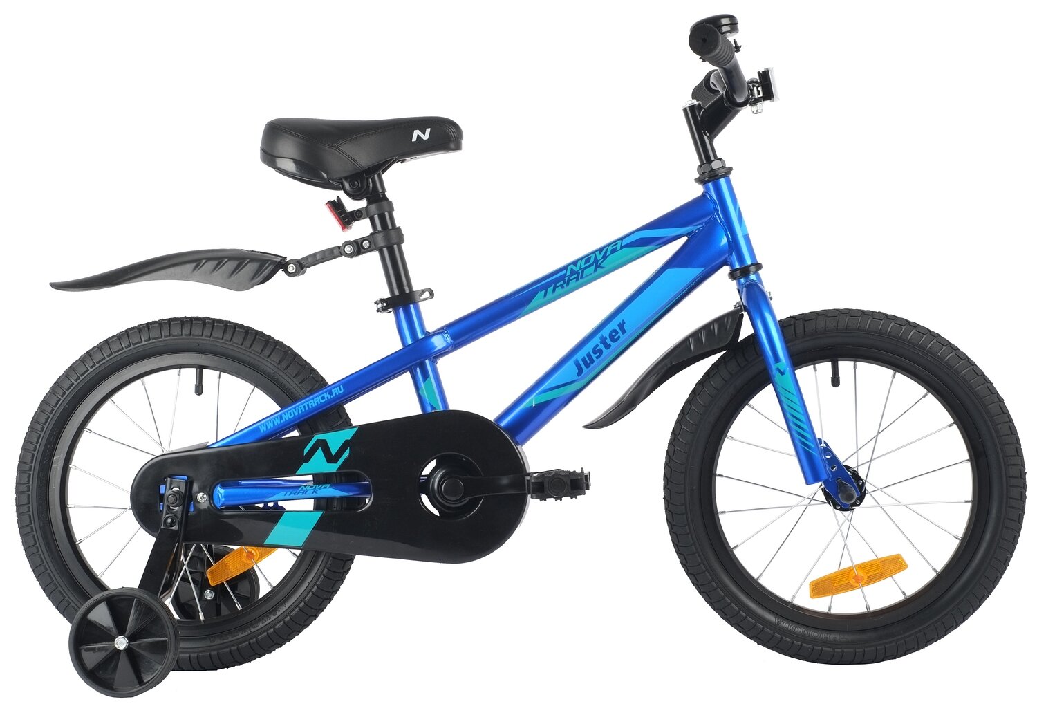 Детский велосипед Novatrack Juster 16, год 2021, цвет Синий
