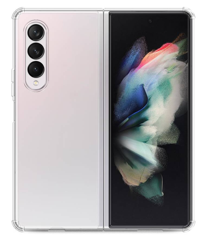 фото Чехол-накладка для Samsung Galaxy Z Fold 3, усиленные края, X-CASE, прозрачный