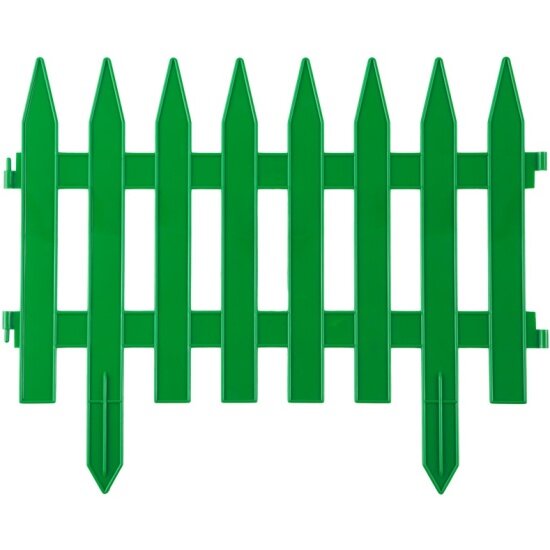 Забор декоративный GRINDA "классика", 28x300 см, зеленый