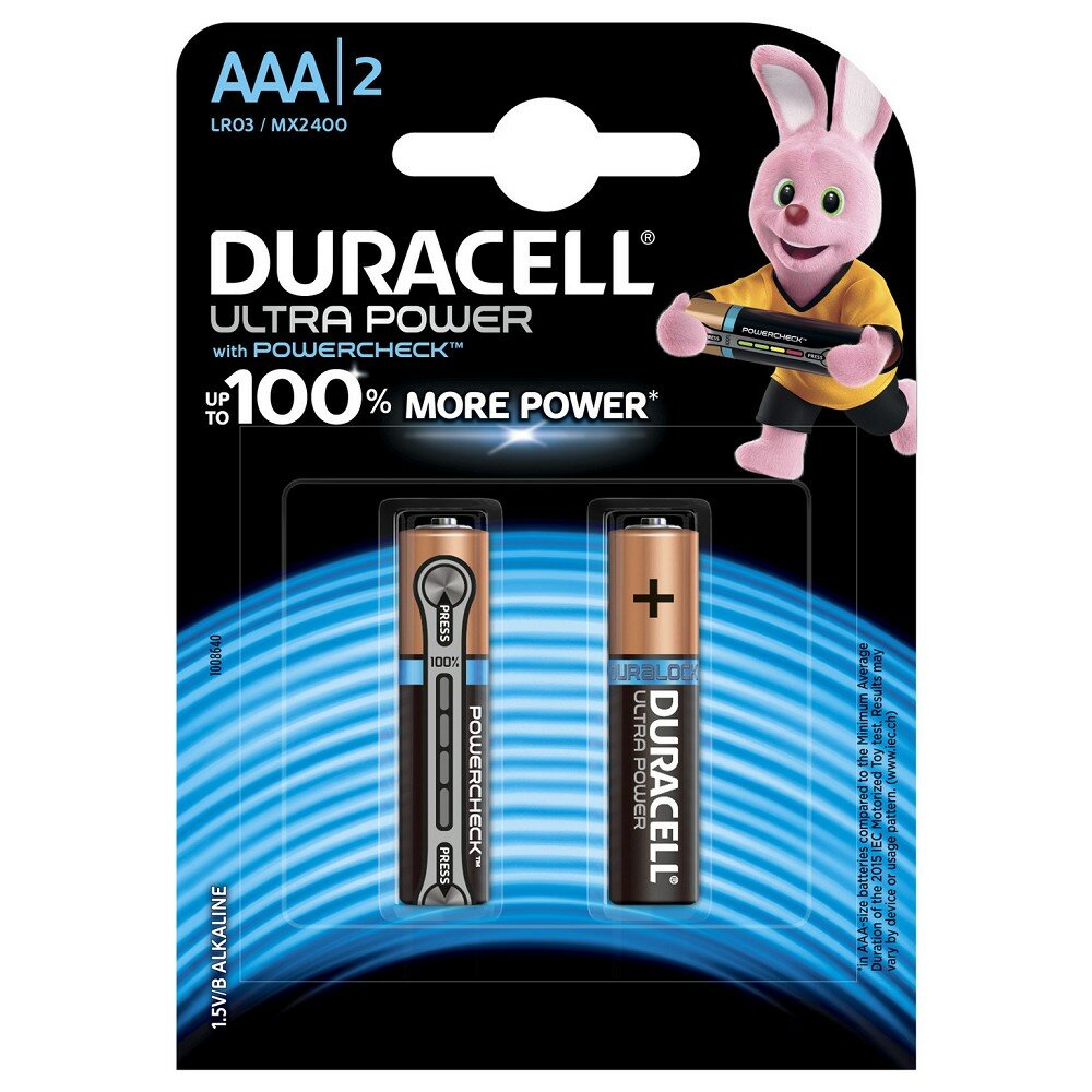 Duracell LR03-2BL Ultra Power 2 шт. в уп-ке