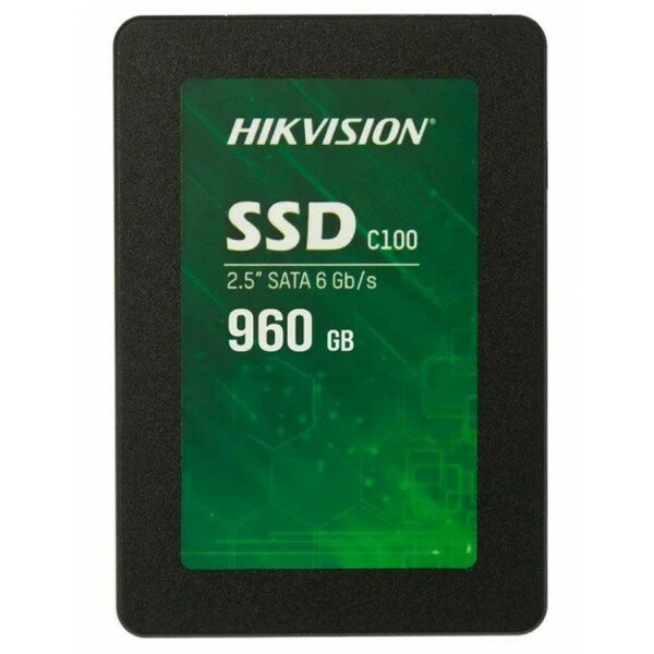 Накопитель SSD 2.5 HIKVision 960GB С100 Series (HS-SSD-C100/960G) (SATA3, up to 550/500MBs, 3D TLC, 320TBW)