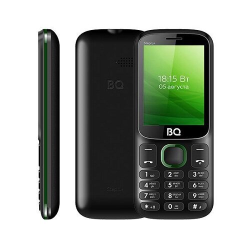 Мобильные телефоны BQ 2440 Step L+ Black+Green